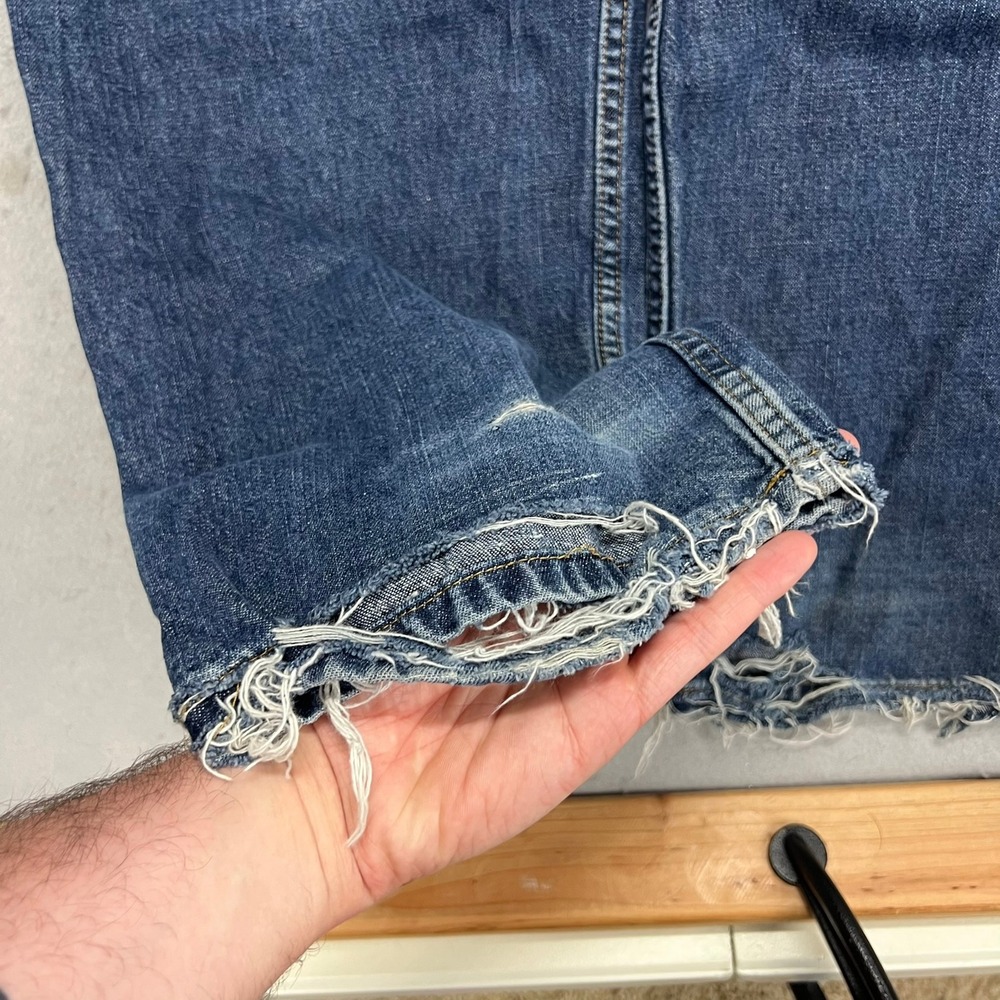 Vintage Y2K Polo Jeans Co Ralph Lauren Mens Carpenter 38x34 Blue Distressed - Picture 7 of 13